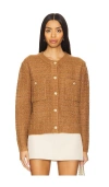 Line & Dot Alexa Cardigan In Brown