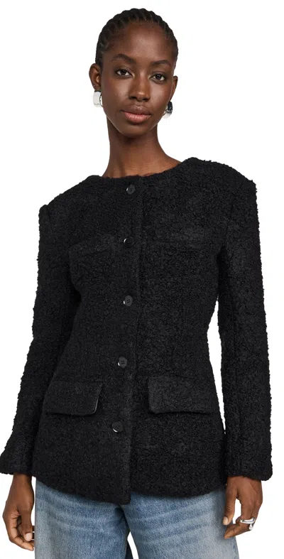 Line & Dot Angie Shearling Jacket Black