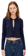 Line & Dot Annouk Cardigan Navy In Navy