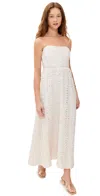 Line & Dot Aris Strapless Maxi Dress Ecru In Ecru