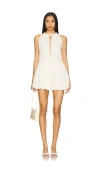 Line & Dot Aurelia Bubble Mini Dress In Ecru