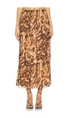 Line & Dot Baker Skirt In Brown Multi
