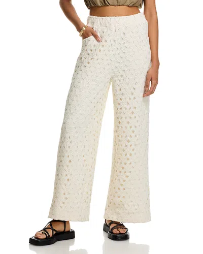 Line & Dot Bowen Crocheted Pants In Ivory