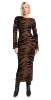 Line & Dot Cecily Sweater Dress Brown Multi In Brown Multi