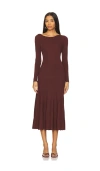 Line & Dot Chera Dress In Brown