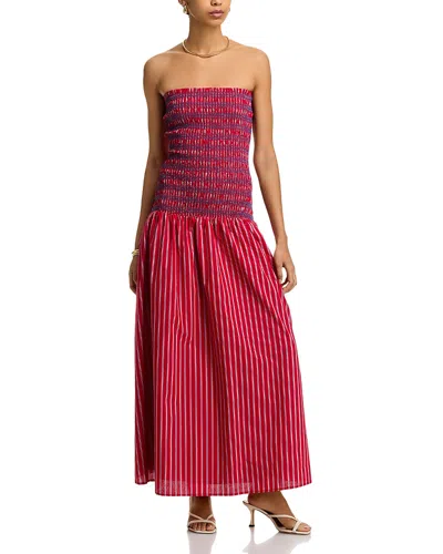 Line & Dot Claudine Dress In Red