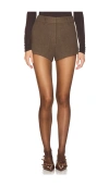 Line & Dot Dockers Micro Shorts In Brown