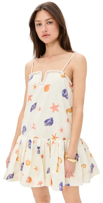 Line & Dot Edwina Mini Dres Cream/navy