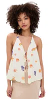 Line & Dot Edwina Top Cream/navy In Cream/navy