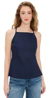 Line & Dot Eline Apron Top Navy In Navy