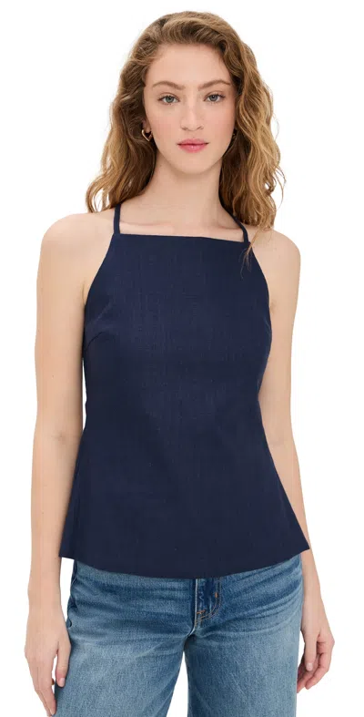 Line & Dot Eline Apron Top Navy