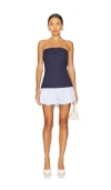 Line & Dot Eline Bubble Romper In Navy