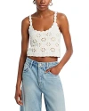 LINE & DOT FONTANA CROCHETED EYELET CROPPED TOP