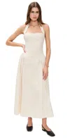 Line & Dot Greta Halter Maxi Dress Ecru In Ecru