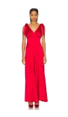 Line & Dot Harles Maxi Dress In Red
