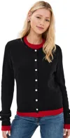 Line & Dot Hutch Double Layer Sweater Black And Red In Black And Red