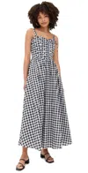 Line & Dot Junie Corset Dress White/black In White/black