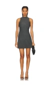 Line & Dot Katie Sweater Mini Dress In Charcoal