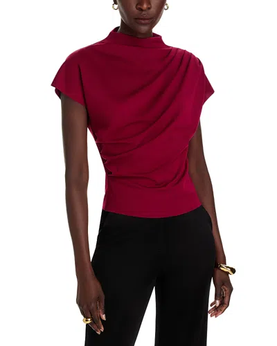 Line & Dot Lennon Top In Merlot