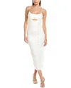 Line & Dot Lace-up Maxi Dress