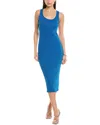 Line & Dot Metallic Midi Dress