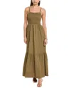 Line & Dot Smocked Maxi Dress
