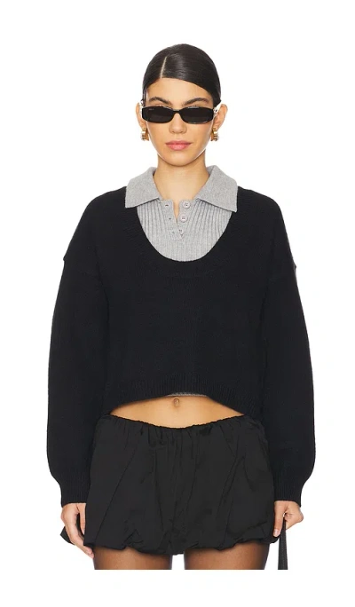 Line & Dot Lowen Sweater In 블랙 & 그레이