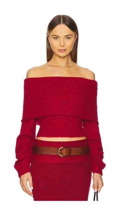 Line & Dot Strick Madex In Red