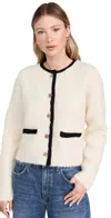 Line & Dot Mayfair Cardigan White Black In White Black