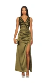 Line & Dot Melissa Dress In Olive