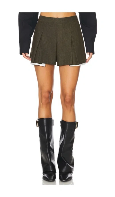 Line & Dot Rhodes Shorts In Olive