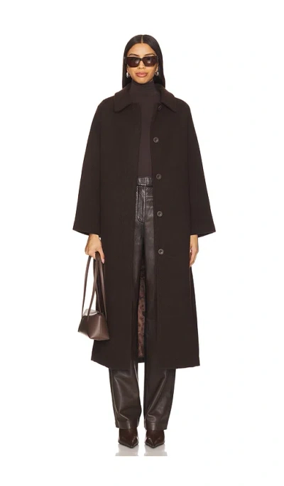 Line & Dot Robyn Coat In Chocolate