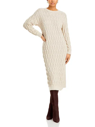 Line & Dot Ruby Textured Sweater Dress In Taupe
