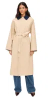 Line & Dot Shiloh Trench Coat Ecru In Ecru