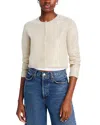 Line & Dot Shine On Cardigan In Ecru