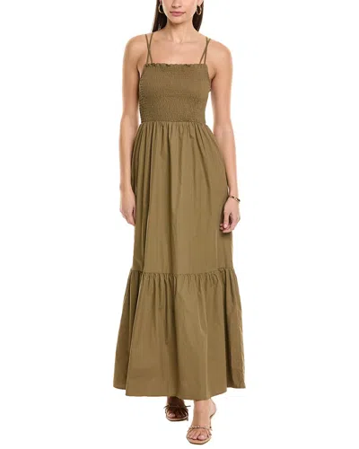 Line & Dot Smocked Maxi Dress