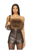 Line & Dot Wallace Top In Chocolate