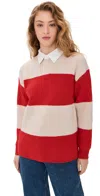 Line & Dot Waylon Sweater True Red In True Red