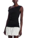 Line & Dot Wesley Mixed Media Mini Dress In Cream/black