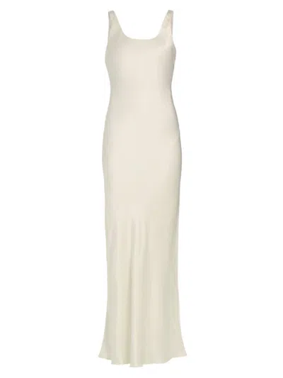 Line & Dot Women's Adelyn Satin Bias-cut Dress In Ivory