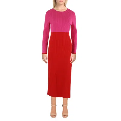 Line & Dot Womens Ribbed Knit Sweaterdress