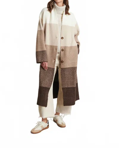 Line Knitwear Sutton Long Sleeve Coatigan In Maple In Brown