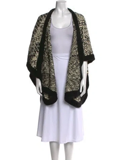 Pre-owned Line Merino Wool Printed Sweater In Black