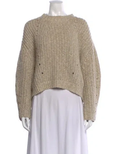 Pre-owned Line Mock Neck Sweater In Gray