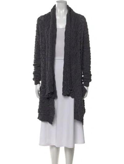 Pre-owned Line Open Front Sweater In Gray