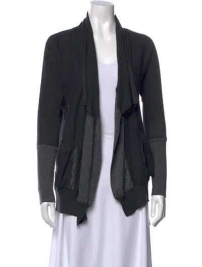 Pre-owned Line Open Front Sweater In Gray