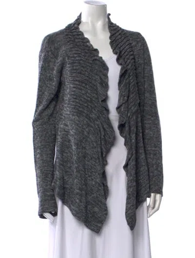 Pre-owned Line Open Front Sweater In Grey