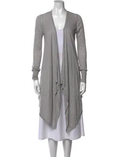 Pre-owned Line Open Front Sweater In Grey