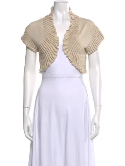 Pre-owned Line Open Front Sweater In Neutral