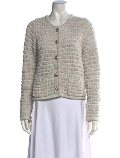 Pre-owned Line Open Front Sweater In Neutrals